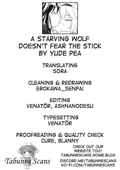 Uetaru Ookami Bou o Osorezu | A starving wolf doesn’t fear the stick