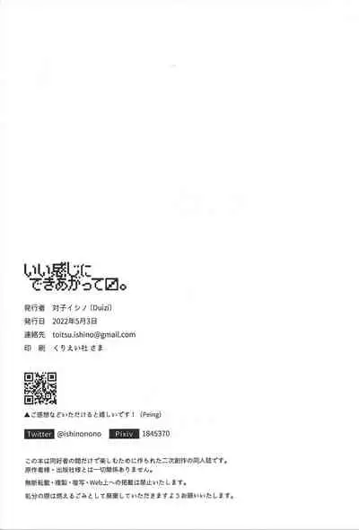 I kanji ni dekiagattemasu.