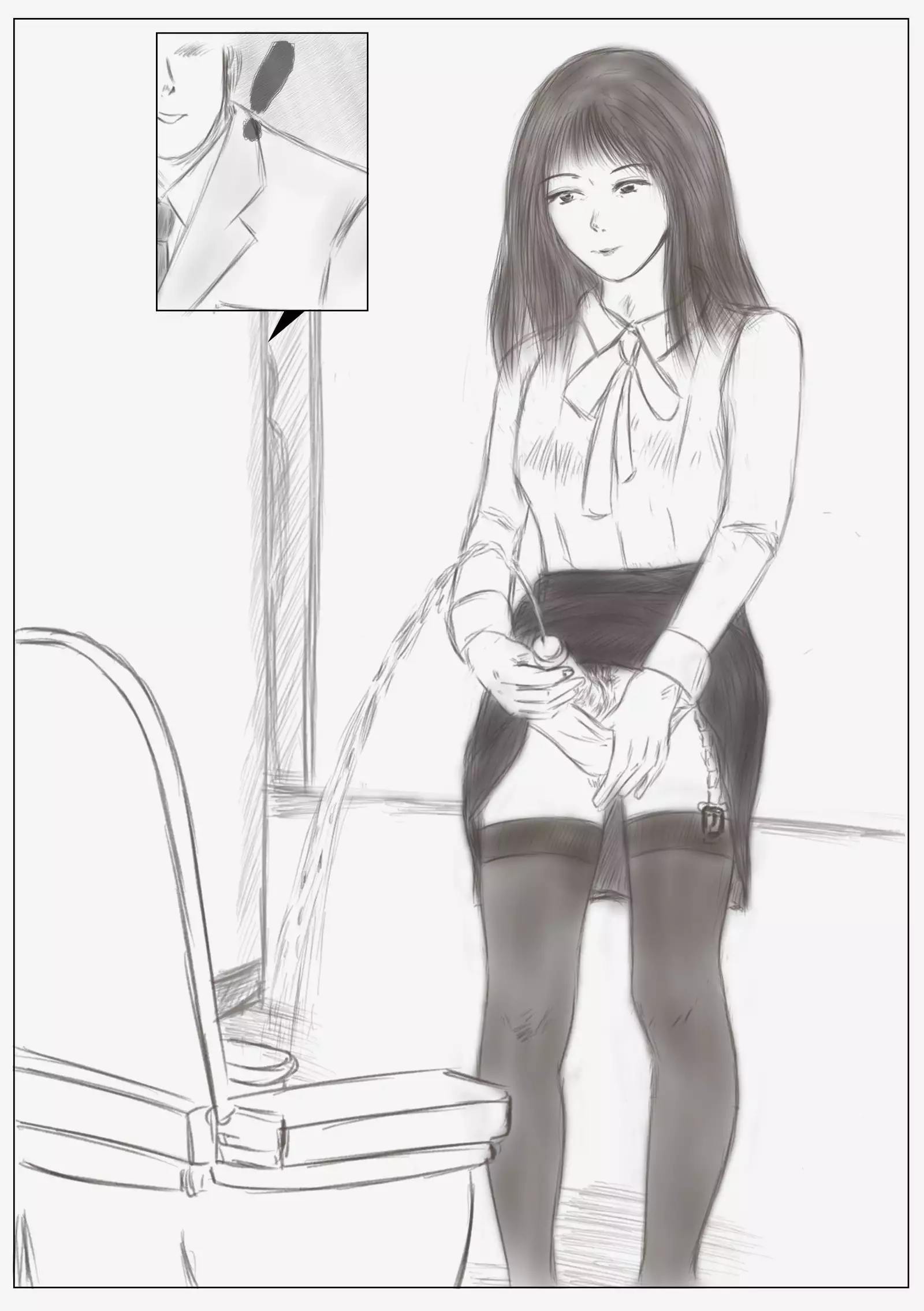 Crossdress teacher in toilet : toilet rape