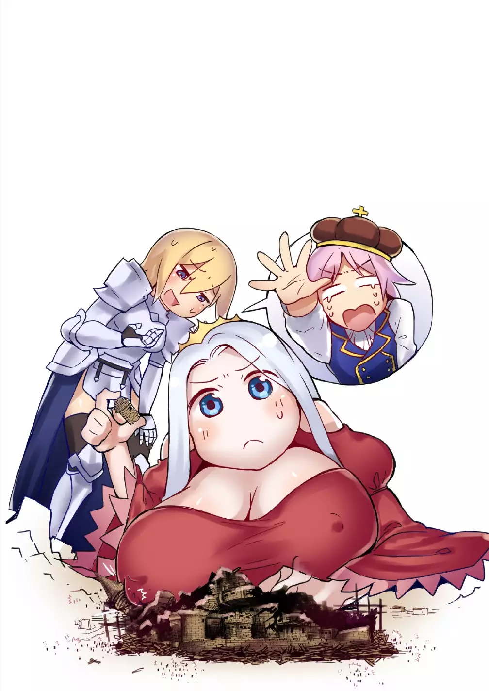 A Giant Female Knight, to the empire