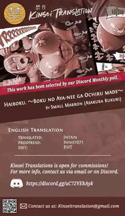 Haiboku. ～Boku no Aya-nee ga Ochiru made～ | Defeat