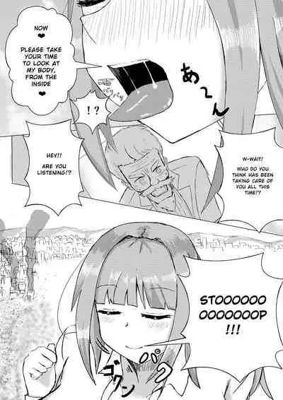 A girl who takes a potion and becomes bigger than a monster