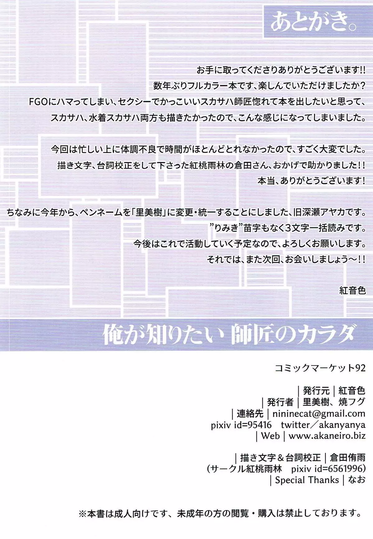 Ore ga Shiritai Shishou no Karada